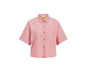 JJXX Jxwindy Seersucker SS Shirt Wvn Sn Camisa, Rojo Racing/Detail:Striped, S Mujeres