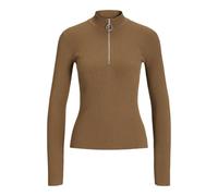 JJXX Jxzoma-Mallas de Punto con Media Cremallera Top, Coconut Toasted, L para Mujer
