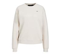 JJXX Sudadera para Mujer Jxabbie LS Rel Every Brush Crew Noos, Moonbeam/Print:Black Jjxx Logo, S