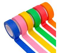 JJYHEHOT 6 Rollos Cintas Adhesivas Fluorescente, Neón Gaffer Tape, Glow In The Dark, Neon Tape para Fiesta Neon, Cumpleaños, Decoración Carnaval, Halloween y Manualidades (13m x 20mm)