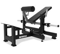 JK Fitness Hip Thrust profesional | Respaldo ergonómico 85 x 27 cm | Plataforma antideslizante 60 x 43 cm | Rodillo de empuje ajustable | Carga máxima 250 kg | Dimensiones 147 x 150 x 86 cm