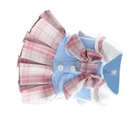 JK - Vestido a cuadros para perro, falda de cachorro, disfraces de fiesta para perrito, ropa de perrito para bichón, frise, pomerania, schnauzer (rosa, M)