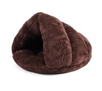 jkahh Cama para gato, nido de gatito, casa de dormir para cachorros, tapete de tienda de campaña, accesorios para mascotas, marrón, S