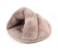 jkahh Cama para gato, nido de gatito, casa de dormir para cachorros, tapete de tienda de campaña, accesorios para mascotas, caqui, L