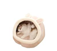 jkahh Cama para gatos dulce suave y cálida cesta para mascotas, acogedora tumbona para gatitos, casa de campaña, alfombra para perros pequeños, lavable para gatos, camas de invierno, rosa, S, 31 x 30
