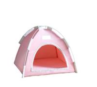 jkahh Casa plegable para gatos y mascotas, tienda de campaña universal para gatos y perros, nido de mascotas de verano, tapete fresco para exteriores, portátil, plegable, transpirable, rosa cálido, M