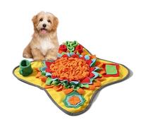 jkahh Tapete para olfatear mascotas para perros, rompecabezas interactivo de alimentación para aburrimiento, comodidad y suavidad, 1 pieza, amarillo, 48 x 48 cm