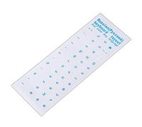 Jkapagzy 2 Pegatinas Universales para Teclado Ruso - Diseño para Cuaderno, Fondo Transparente Con Letras Azules, Rojo, Blanco, Negro
