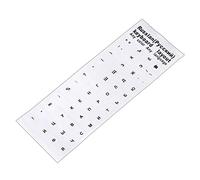 Jkapagzy 2 Pegatinas Universales para Teclado Ruso - Diseño para Cuaderno, Fondo Transparente Con Letras Azules, Rojo, Blanco, Negro