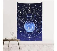 JKASDTRP Tapiz de terciopelo de melocotón de 152 x 101 cm, no daña la pared, suave, duradero, telón de fondo, decoración de pared para el hogar, fiesta, acuario, arte colgante de maestro de astrología