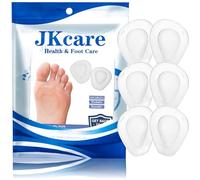 JKcare Pinky - Mangas para dedos de los pies, clear metatarsal gel pads, Transparente