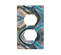 JKDGOJ Abalone nacre Prints - Panel de pared de doble enchufe para el hogar, duradero para enchufes e interruptores decorativos