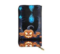 JKDGOJ Bonfire Party Prints - Cartera larga de piel para mujer, de gran capacidad, con cremallera para tarjetas de crédito