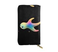 JKDGOJ Cartera larga de piel con estampado de peces de ojos grandes y cielo estrellado para mujer, bolsa de mano de gran capacidad con cremallera para tarjetas de crédito