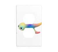 JKDGOJ Cielo estrellado con peces de ojos grandes, panel de pared de doble enchufe, cubierta de alimentación doméstica duradera para enchufes e interruptores decorativos