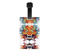 JKDGOJ Fierce Expression. Las etiquetas de equipaje y las etiquetas de bolsa de viaje son adecuadas tanto para hombres como para mujeres para evitar el equipaje