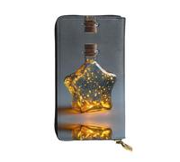 JKDGOJ Fireflies in the stars Prints - Cartera larga de piel para mujer, de gran capacidad, con cremallera para tarjetas de crédito