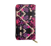 JKDGOJ Floristry Prints - Cartera larga de piel para mujer, bolsa de mano de gran capacidad con cremallera para tarjetas de crédito