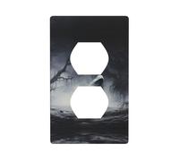 JKDGOJ Ghost by the dead tree Prints - Panel de pared de doble enchufe para el hogar, duradero para enchufes e interruptores decorativos