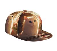 JKDGOJ Gorra de béisbol tibetana con estampado de gato largo para adultos, adecuada para todas las estaciones, tamaño clásico ajustable, color negro
