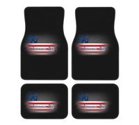 JKDGOJ Las alfombrillas de coche con estampado de fe brillante con parte delantera y trasera antideslizantes son adecuadas para coches, camiones y SUV