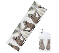 JKDGOJ Las toallas de hielo deportivas con diseño de Wild Bobcat son adecuadas para deportes en interiores y exteriores y actividades de ejercicio