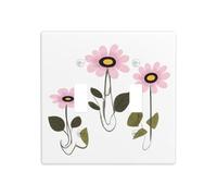 JKDGOJ Panel de pared decorativo con imagen de margarita rosa de 4.5 x 4.5 pulgadas, adecuado para enchufes que no se dañan fácilmente