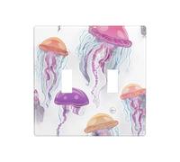 JKDGOJ Panel de pared decorativo con múltiples imágenes de medusas de 4.5 x 4.5 pulgadas, adecuado para enchufes que no se dañan fácilmente