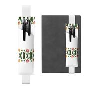 JKDGOJ Portalápices de cuero con diseño de tulipán para diarios de tapa dura, agendas, planificadores, bolsa de correa ajustable, blanco, talla única