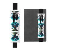 JKDGOJ Portalápices de cuero para marcapáginas con imagen de colonia de hormigas de neón para diarios de tapa dura, diarios, planificadores, bolsa de correa ajustable, Negro, One Size