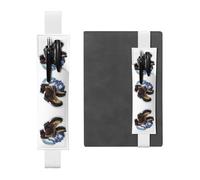 JKDGOJ Portalápices de cuero para marcapáginas, equipo de montañismo, imagen para diarios de tapa dura, agendas, planificadores, bolsa de correa ajustable, Blanco, One Size