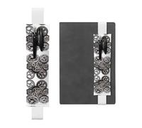 JKDGOJ Portalápices de cuero para marcapáginas, marcapáginas, cuadros mecánicos para diarios de tapa dura, agendas, planificadores, bolsa de correa ajustable, Blanco, One Size