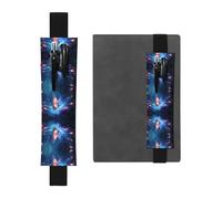 JKDGOJ Portalápices de piel con diseño de mariposa extraña para diarios de tapa dura, agendas, planificadores, bolsa de correa ajustable, Black, Talla única