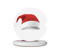 JKDGOJ Posavasos de cerámica absorbentes antideslizantes para coche, 2 posavasos de Navidad, decoración de coche