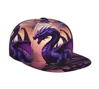 JKDGOJ Purple and Wirte Dragons - Gorra de béisbol estampada para adultos, adecuada para todas las estaciones, tamaño clásico ajustable