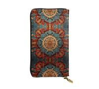 JKDGOJ Sense of History Wreath Prints - Cartera larga de piel para mujer, bolsa de mano de gran capacidad con cremallera para tarjetas de crédito