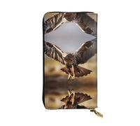 JKDGOJ Soaring Snake Vulture Prints - Cartera larga de piel para mujer, bolsa de mano de gran capacidad con cremallera para tarjetas de crédito