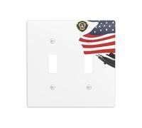 JKDGOJ Soldado con imagen de bandera nacional, panel de pared decorativo de 4.5 x 4.5 pulgadas, adecuado para enchufes que no se dañan fácilmente