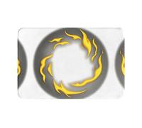 JKDGOJ Tapete antideslizante con diseño de bolas de fuego de viento ardiente para interiores y exteriores, adecuado para entradas de dormitorio y baño, 16 x 24 pulgadas