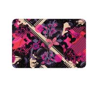 JKDGOJ Tapete antideslizante con estampado de floristería para interiores y exteriores, adecuado para entradas de dormitorio y baño, 40,6 x 61 cm