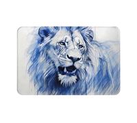 JKDGOJ Tapete antideslizante The Majestic Lion. Impresiones para interiores y exteriores, adecuado para entradas de dormitorio y baño, 40,6 x 61 cm
