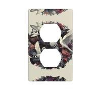 JKDGOJ The Dove in the Wreath Prints - Panel de pared de doble enchufe para el hogar, duradero para enchufes e interruptores decorativos