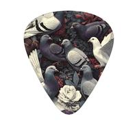 JKDGOJ The Dove in the Wreath - Púa de guitarra con patrón de corona de 12 piezas con tres combinaciones de púas de grosor adecuadas para bajo y ukelele