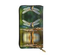JKDGOJ The Dragonfly Flies Prints - Cartera larga de piel para mujer, bolsa de mano de gran capacidad con cremallera para tarjetas de crédito