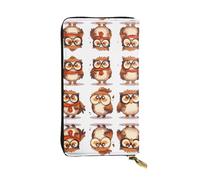 JKDGOJ The Learned Owl Prints - Cartera larga de piel para mujer, de gran capacidad, con cremallera para tarjetas de crédito