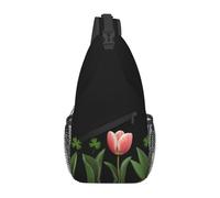 JKDGOJ Tulip Trifolium Pattern Cross - Bolsa de hombro adecuada para hombres y mujeres, adecuada para bolsas de fitness y viajes de senderismo