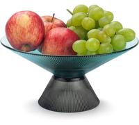 JKFGYTHG Frutero de Cocina, Cesta de Fruta de Cristal, Frutero de Base, Frutero Decorativo de Mesa de Comedor, Decoración de Comedor, Sala de Estar, Turquesa