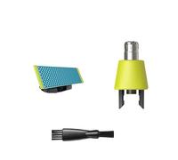 JKFMCD Cuchilla de Repuesto for afeitadora eléctrica Philips OneBlade(1pc Shaving Head and 1 Nose)