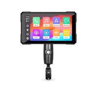 JKGBUK Carplay Moto para Honda Gold Wing 1800 2001-2024, Pantalla Táctil 5 Pulgadas Conexión Inalámbrica Bluetooth Soporte Magnético