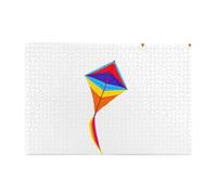 Jkiegoq Big Kite Holding Small Kite - Rompecabezas de madera de 1000 piezas con impresión de cometa pequeña, rompecabezas educativos, rompecabezas divertidos, juego para aliviar el estrés
